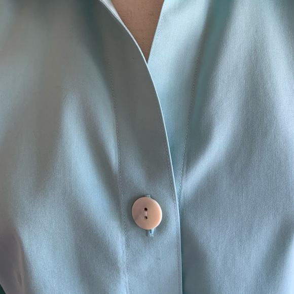 Talbots mint button blouse - Picture 2 of 5